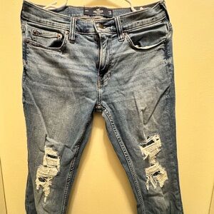 Hollister Skinny Jeans W30 L30 Distressed Ripped Stretch Denim